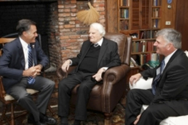 Billy Graham, Franklin Graham, Mitt Romney
