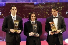 Kaka junto a Cristiano Ronaldo