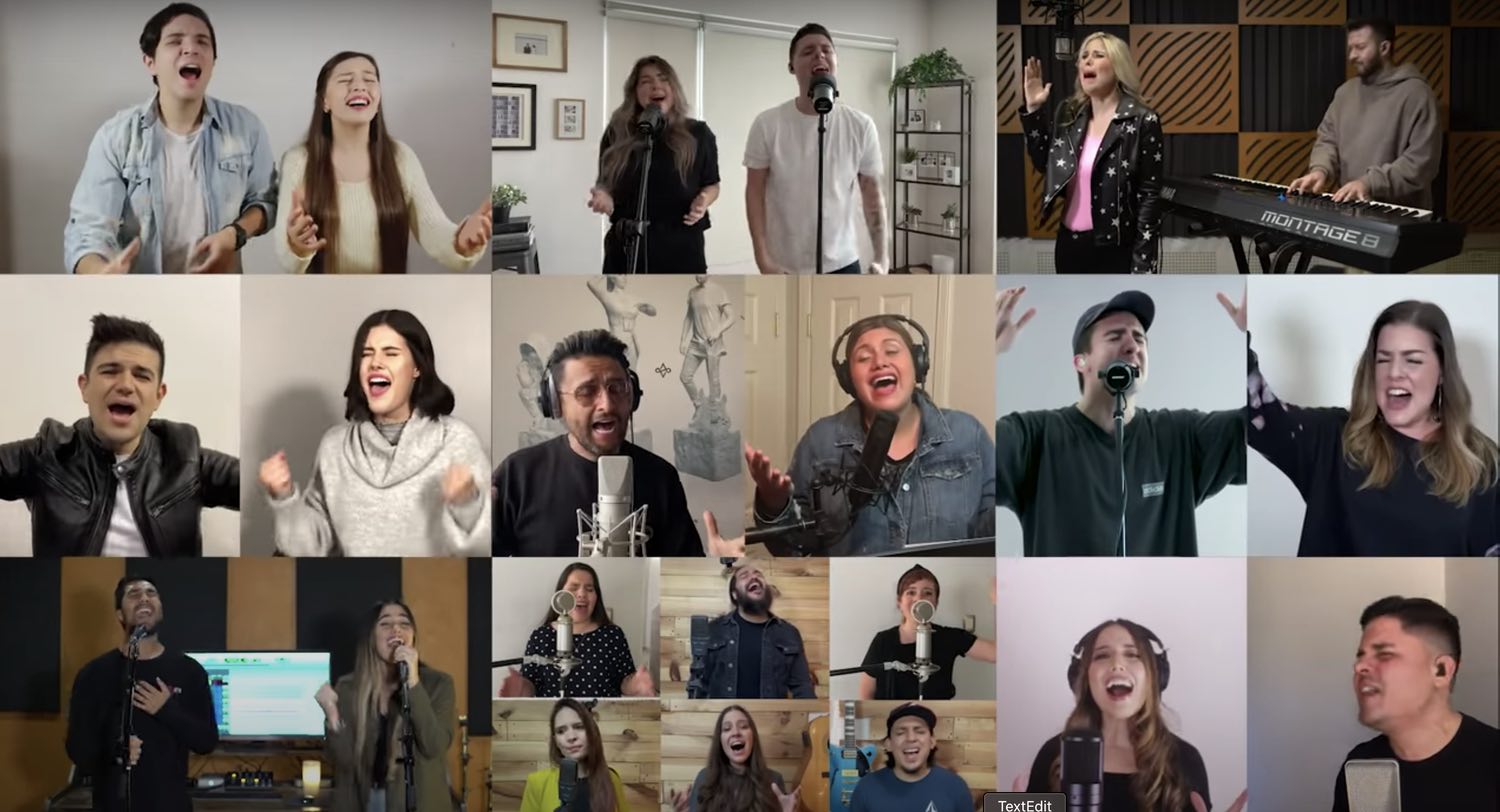 Adoradores de Latinoamérica cantan "La Bendición"