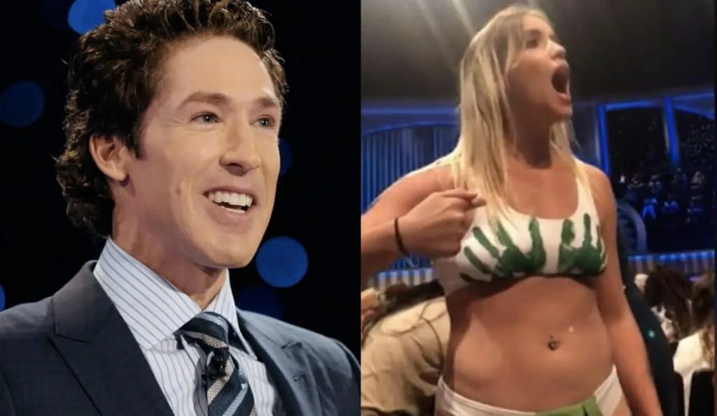 Feministas abortistas irrumpen en culto de Joel Osteen entreCristianos Feministas abortistas irrumpen en culto de Joel Osteen en Lakewood Church