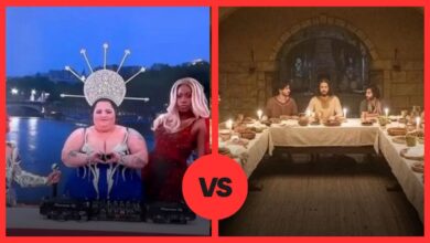La última cena de "The Chosen" versus la versión olímpica