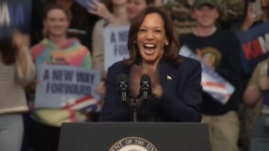 La reacción de Kamala Harris a la frase "Jesús es el Señor"