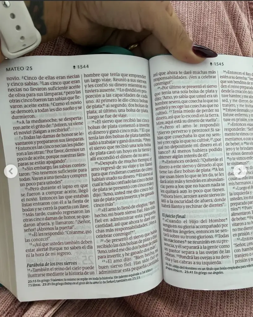 Texto bíblico compartido por la esposa de Leo messi